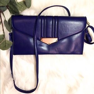 Navy Patent Crossbody Bag by Bella Collection